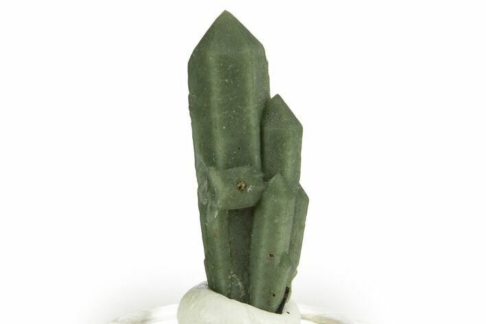 Green Hedenbergite Included Quartz Crystals - Mongolia #331895